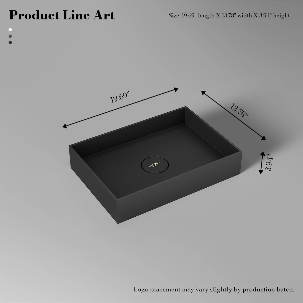 20 Inch MonBlari Solid Surface Vessel Bowl Sink Bathroom Sink