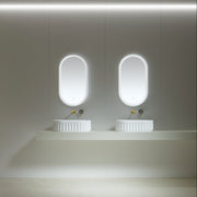 MonBlari Solid Surface Vessel Bowl Sink Bathroom Sink TW-A811-MW-FrontView