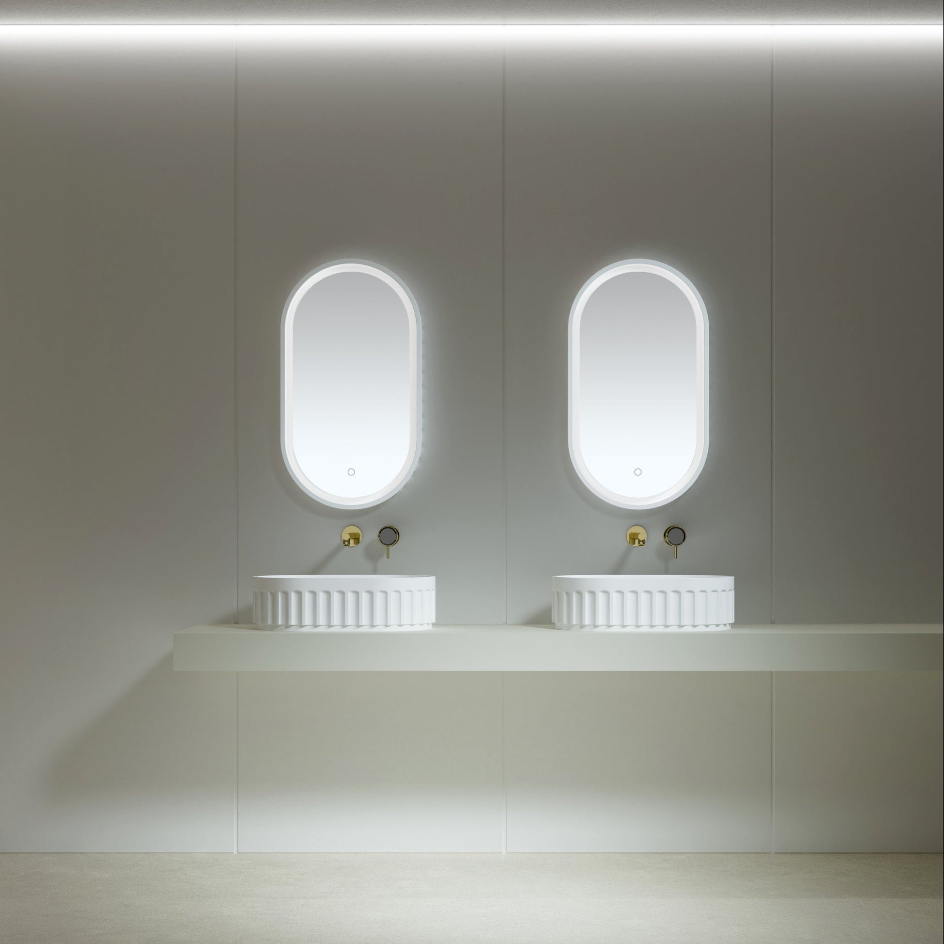 MonBlari Solid Surface Vessel Bowl Sink Bathroom Sink TW-A811-MW-FrontView