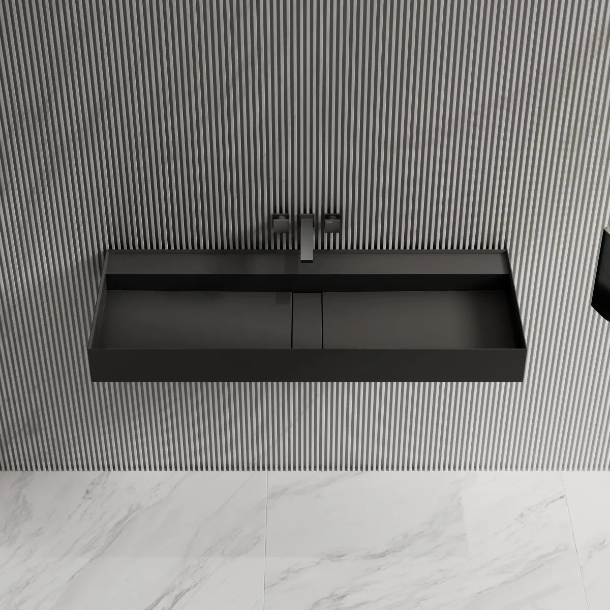 31.5-47.2 Inch MonBlari Solid Surface Wall Mount Bathroom Sink