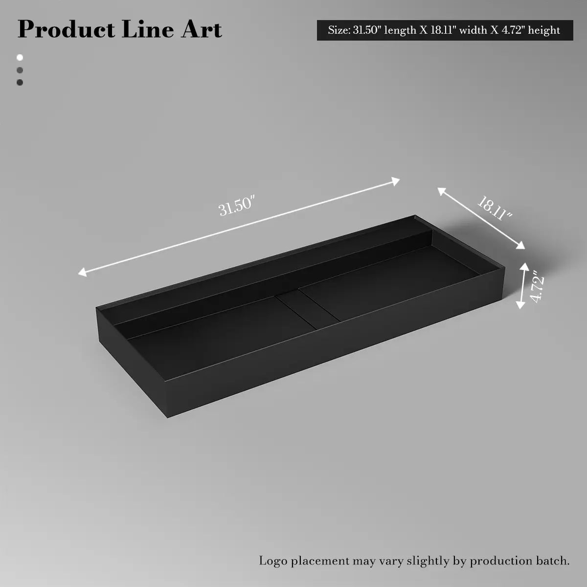31.5-47.2 Inch MonBlari Solid Surface Wall Mount Bathroom Sink