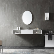 59 Inch MonBlari Solid Surface Vessel Bowl Sink Bathroom Sink-TW-G233-FrontView