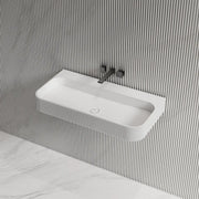 29.5-47.2 Inch MonBlari VENUS SERIES Solid Surface Wall Mount Bathroom Sink