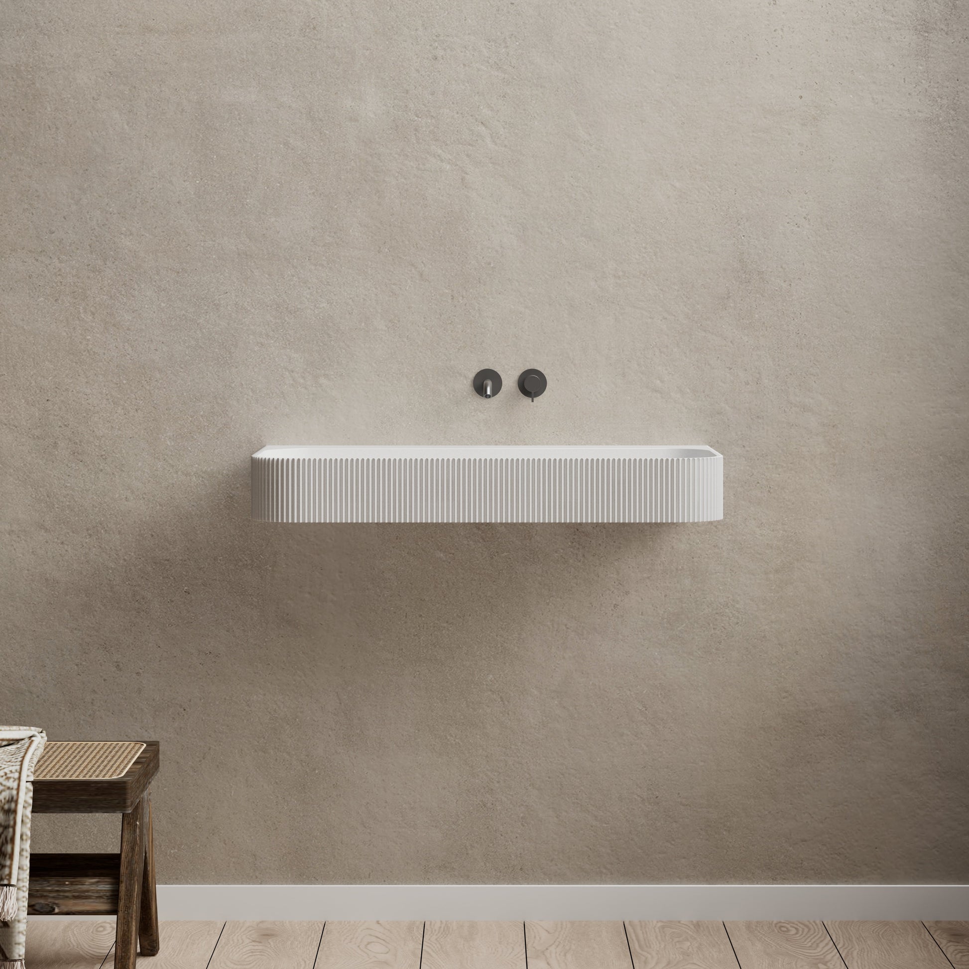 47 Inch MonBlari Solid Surface Vessel Bowl Sink Bathroom Sink-TW-G261-FrontView