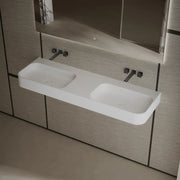 59.1 Inch MonBlari Solid Surface Wall Mount Vessel Sink Bathroom Sink