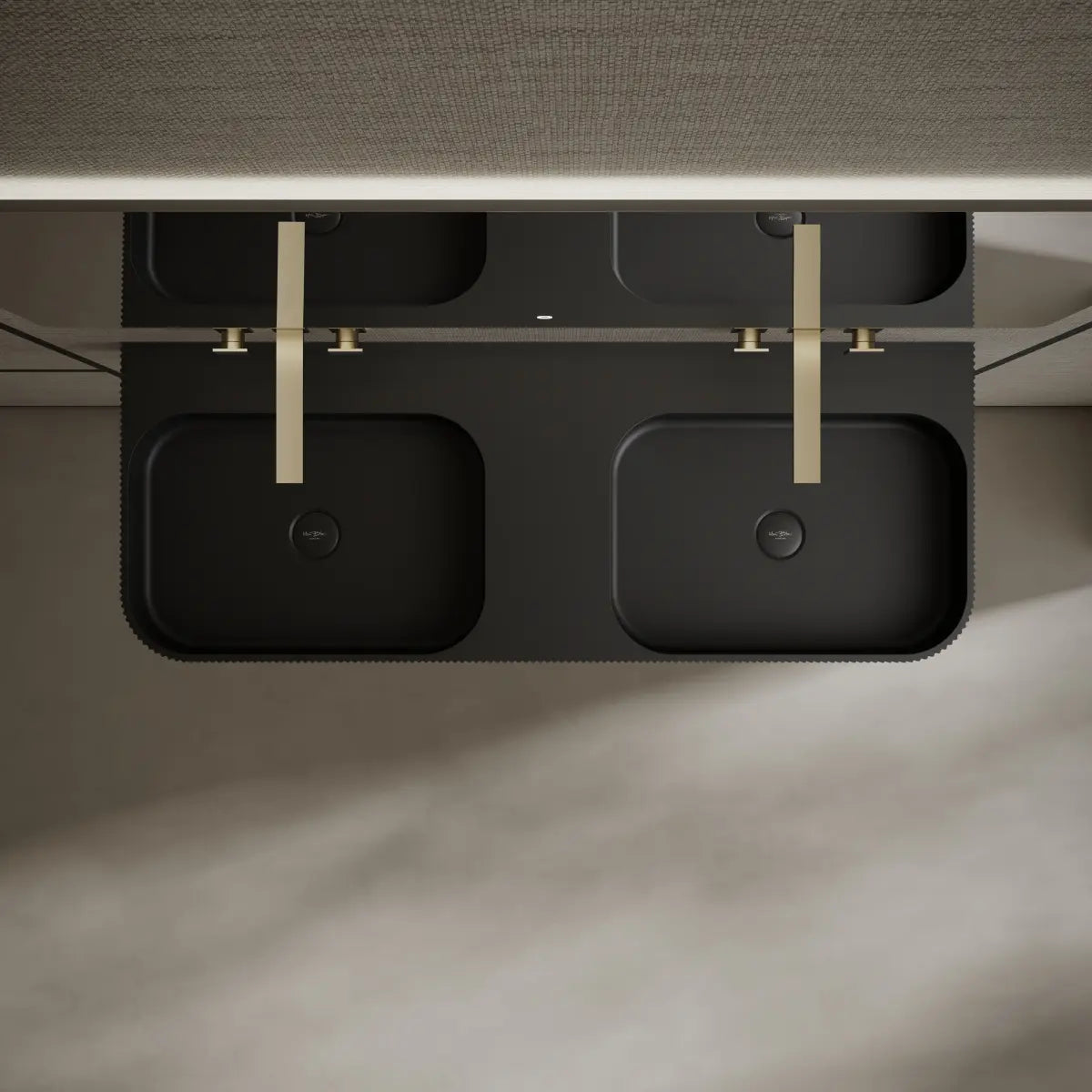 59.1 inch MonBlari Solid Surface Wall Mount Sink Bathroom Wash Basin