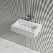 23.6 Inch MonBlari Solid Surface Bathroom Vessel Sink Wall Mounted Sink