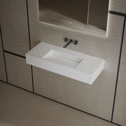 Monbalri Wall-Mount Bathroom Sink— Includes Overflow