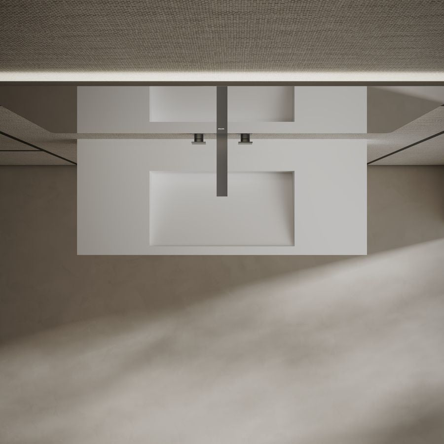 Monbalri Wall-Mount Bathroom Sink— Includes Overflow