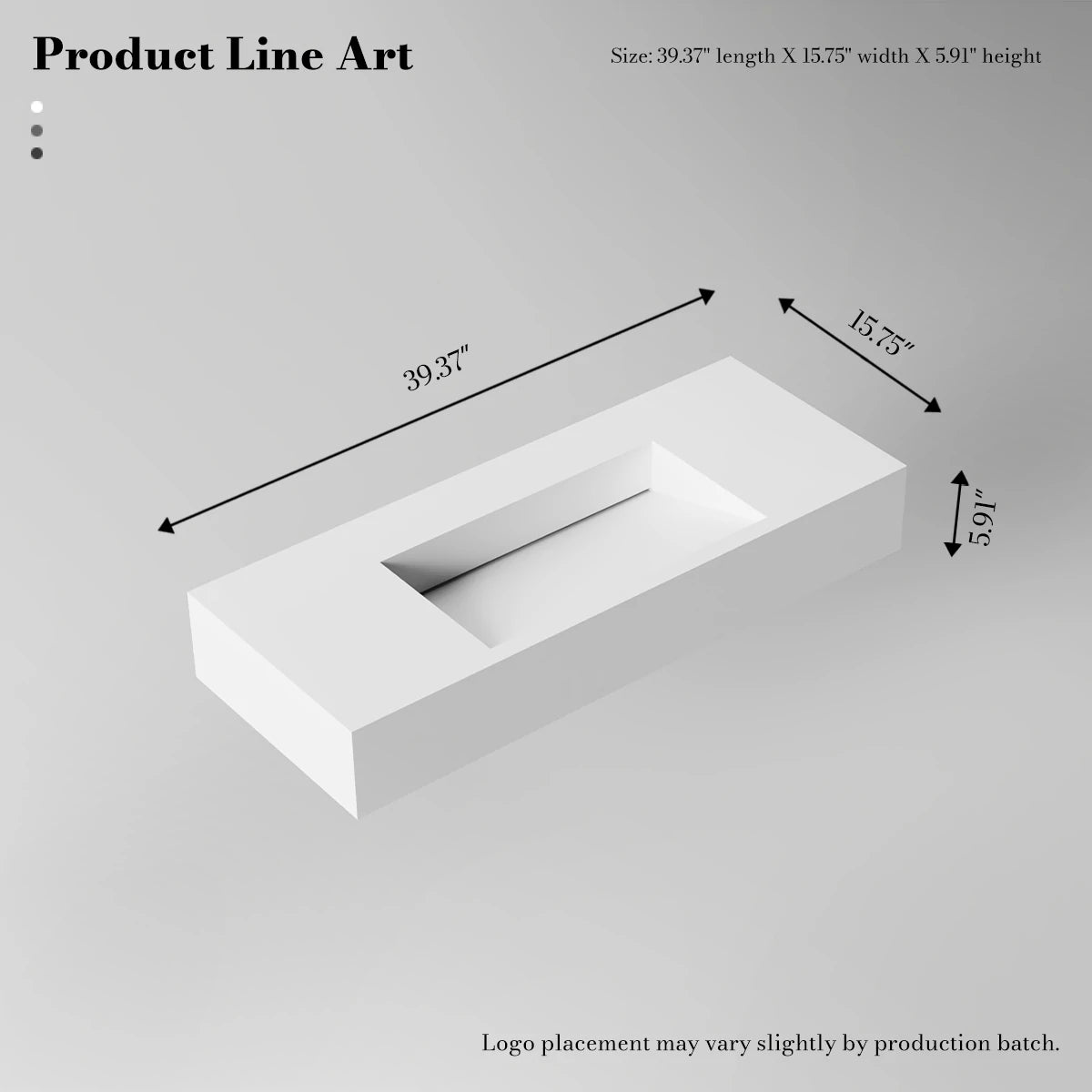 Monbalri Wall-Mount Bathroom Sink— Includes Overflow