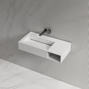 31.5 Inch MonBlari Solid Surface Wall Mount Bathroom Sink