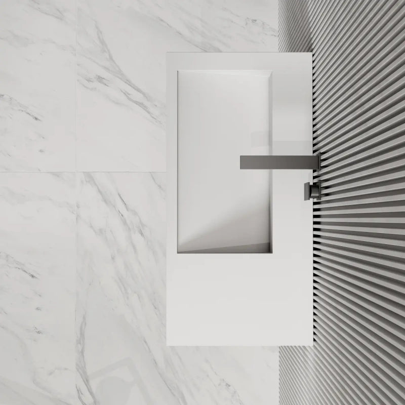 31.5 Inch MonBlari Solid Surface Wall Mount Bathroom Sink