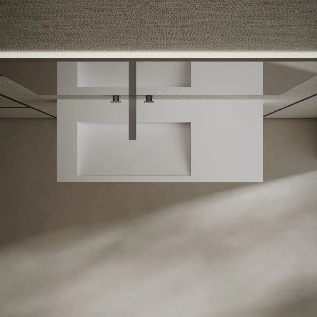 39.4 inch MonBlari Solid Surface Wall Mounted Bathroom Sink