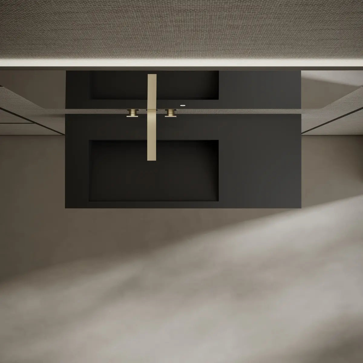 39.4 inch MonBlari Solid Surface Wall Mounted Bathroom Sink