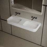 47.2 Inch MonBlari Solid Surface Vessel Sink Wall Mount Sink for Bathroom