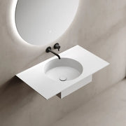23.6-39.4 Inch MonBlari Solid Surface Wall Mount Sink Bathroom Vessel Sink