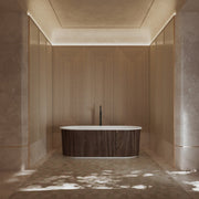 66 Inch MonBlari Oval Freestanding Soaking Bathtub