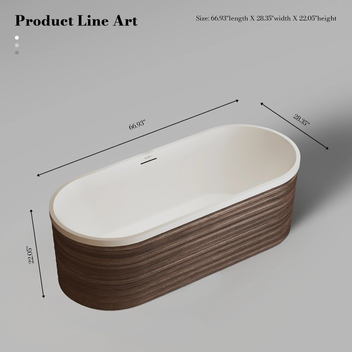 MonBlari Design FOREST Series Acrylic Freestanding Bathtub
