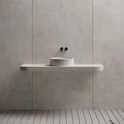 16 Inch MonBlari Solid Surface Vessel Bowl Sink Bathroom Sink TWA8129MW-FrontView