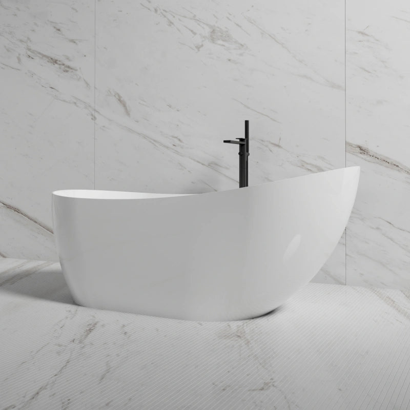 59-67 Inch MonBlari Acrylic Single Slipper Soaking Bath