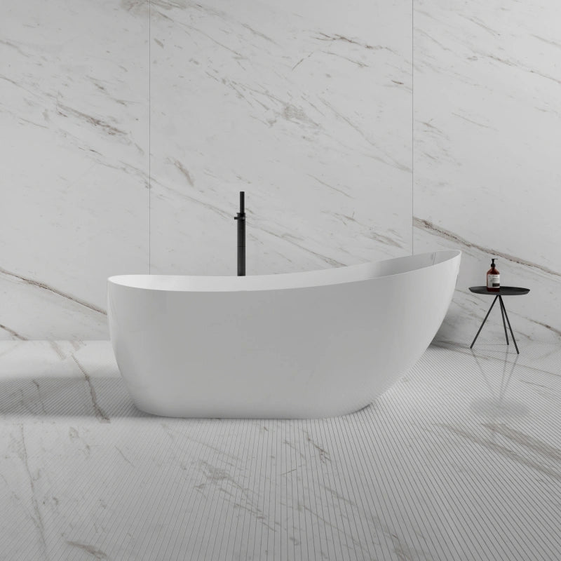 59-67 Inch MonBlari Acrylic Single Slipper Soaking Bath