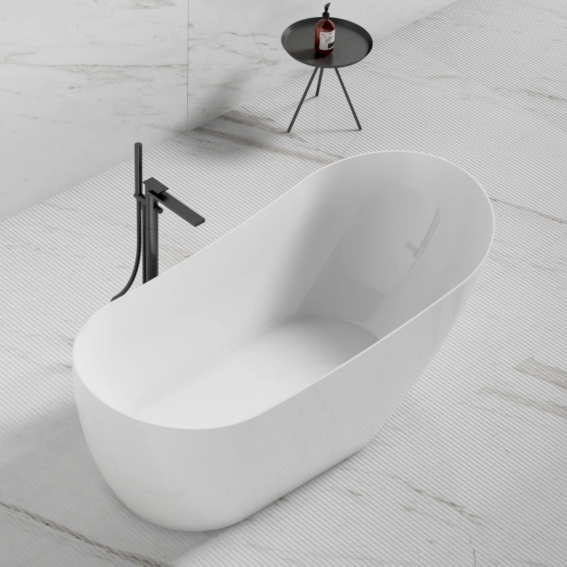 59-67 Inch MonBlari Acrylic Single Slipper Soaking Bath