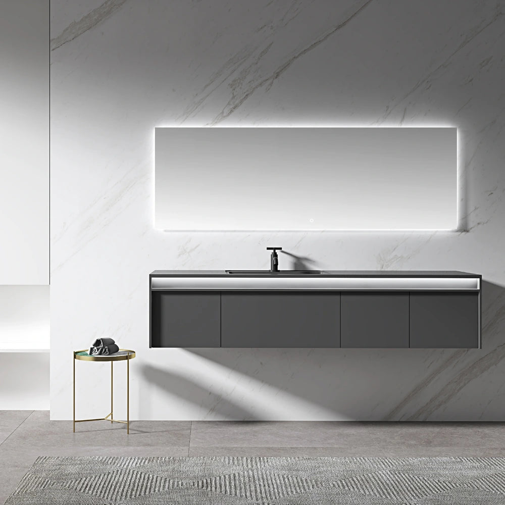 MonBlari Wall Mounted Bathroom Vanity with Integrated Sink