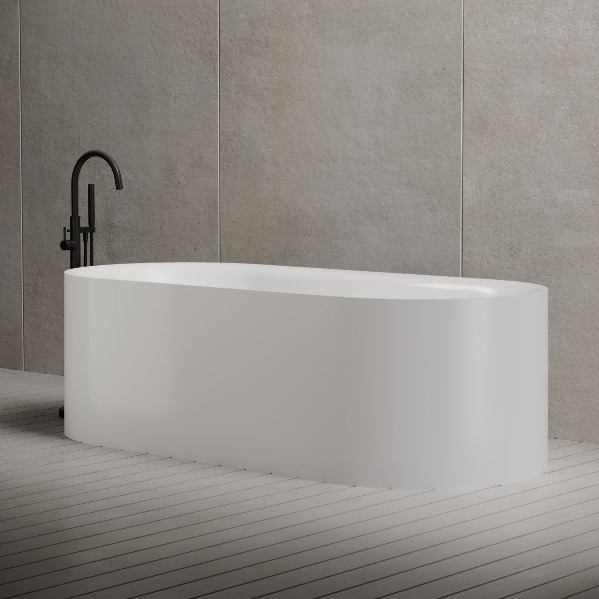 63 Inch MonBlari Arcrylic Freestanding Bathtub XA-060MW-SideView
