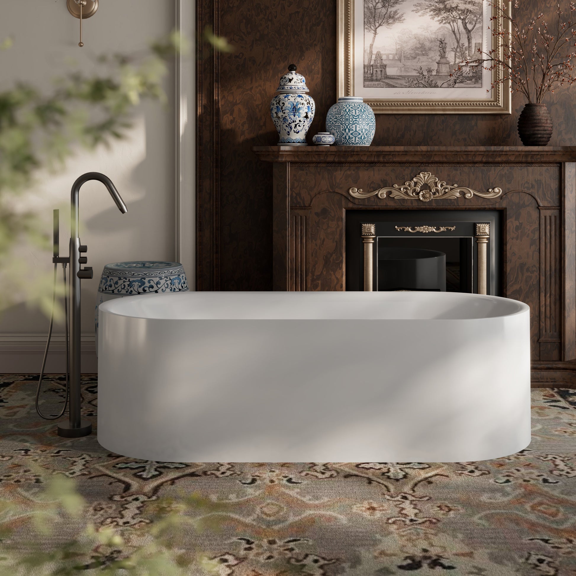 67 Inch MonBlari Arcrylic Freestanding Bathtub XA060MW-FrontView