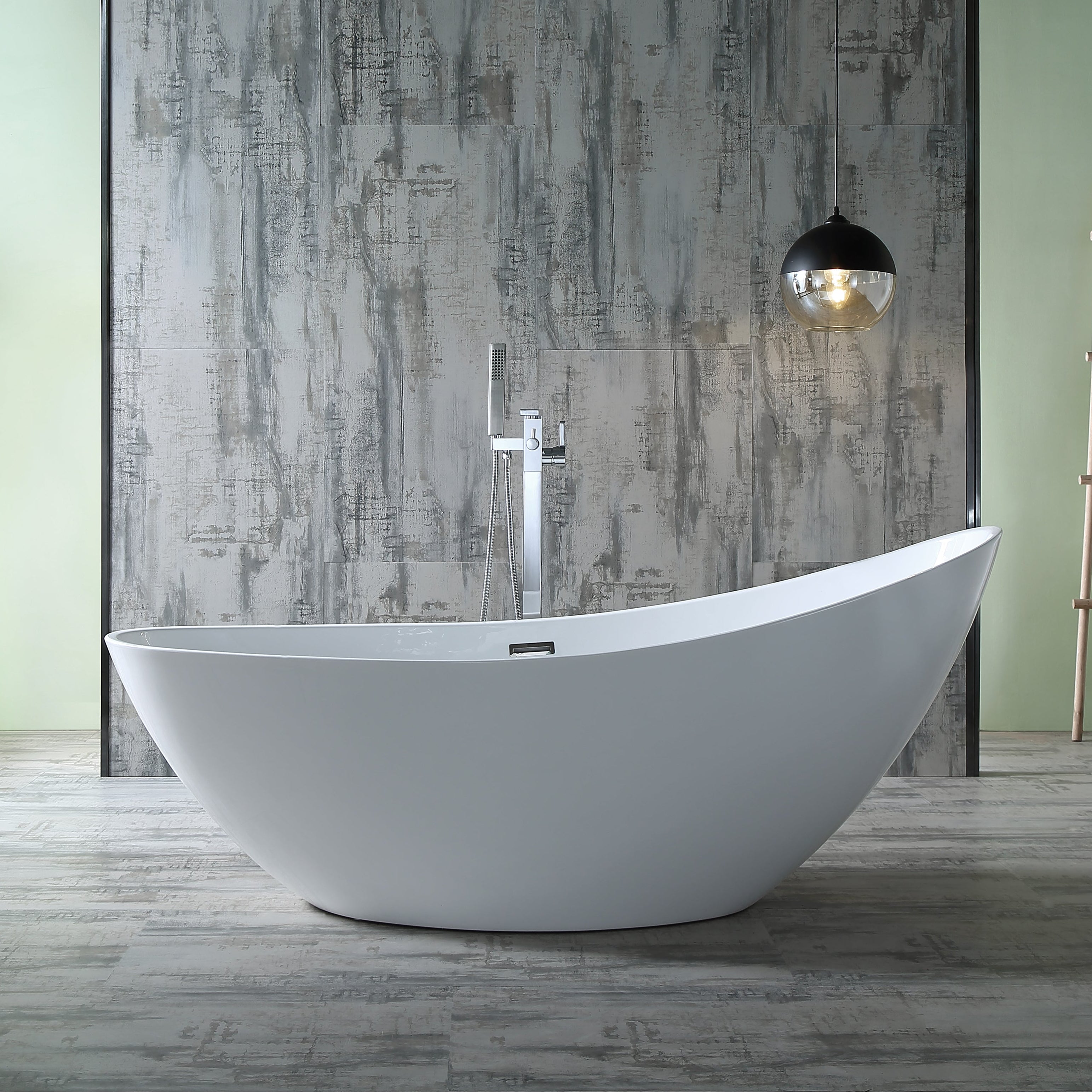 72 Inch MonBlari Acrylic Freestanding BathtubXA118GW-Front View