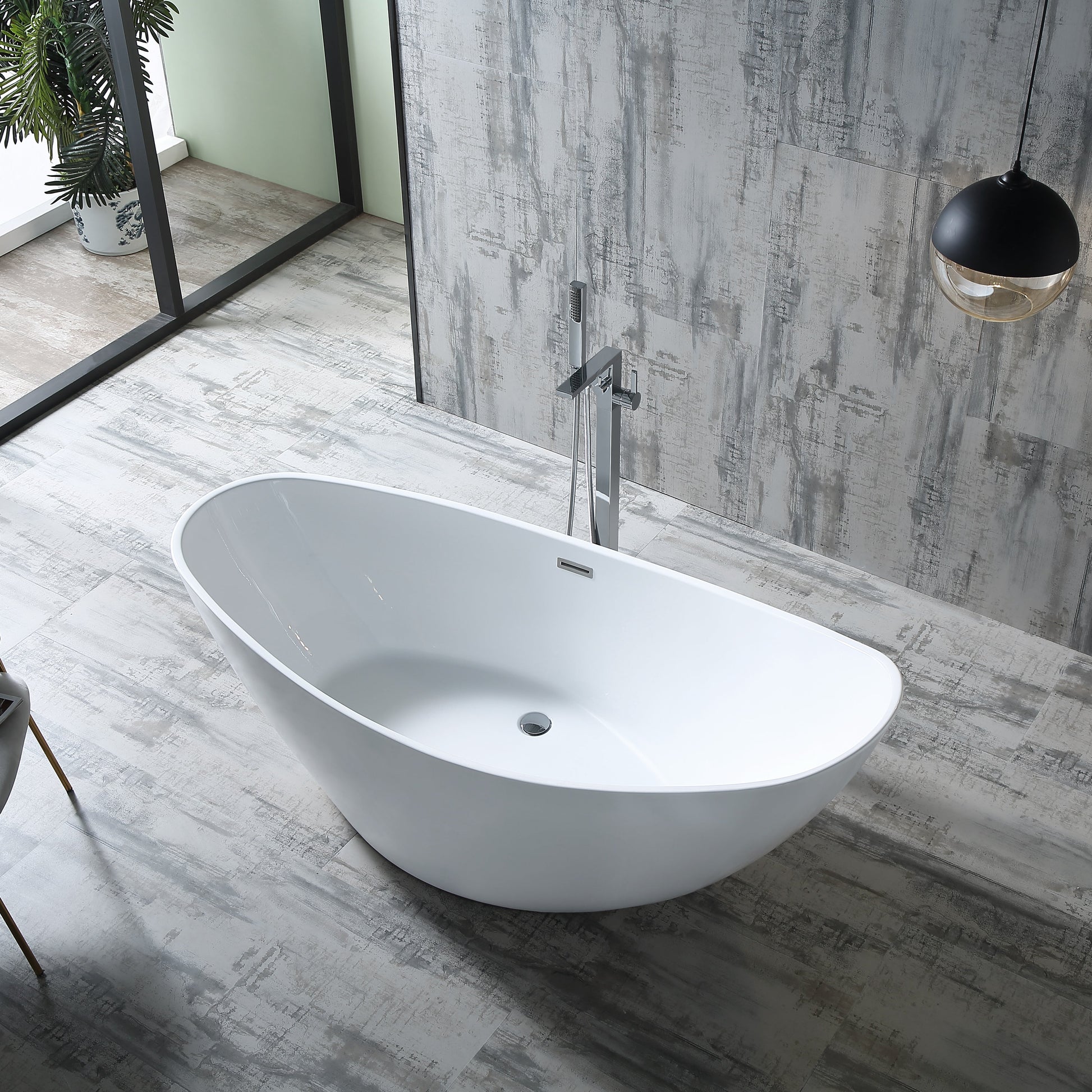 67 Inch MonBlari Acrylic Freestanding BathtubXA118GW-Top View