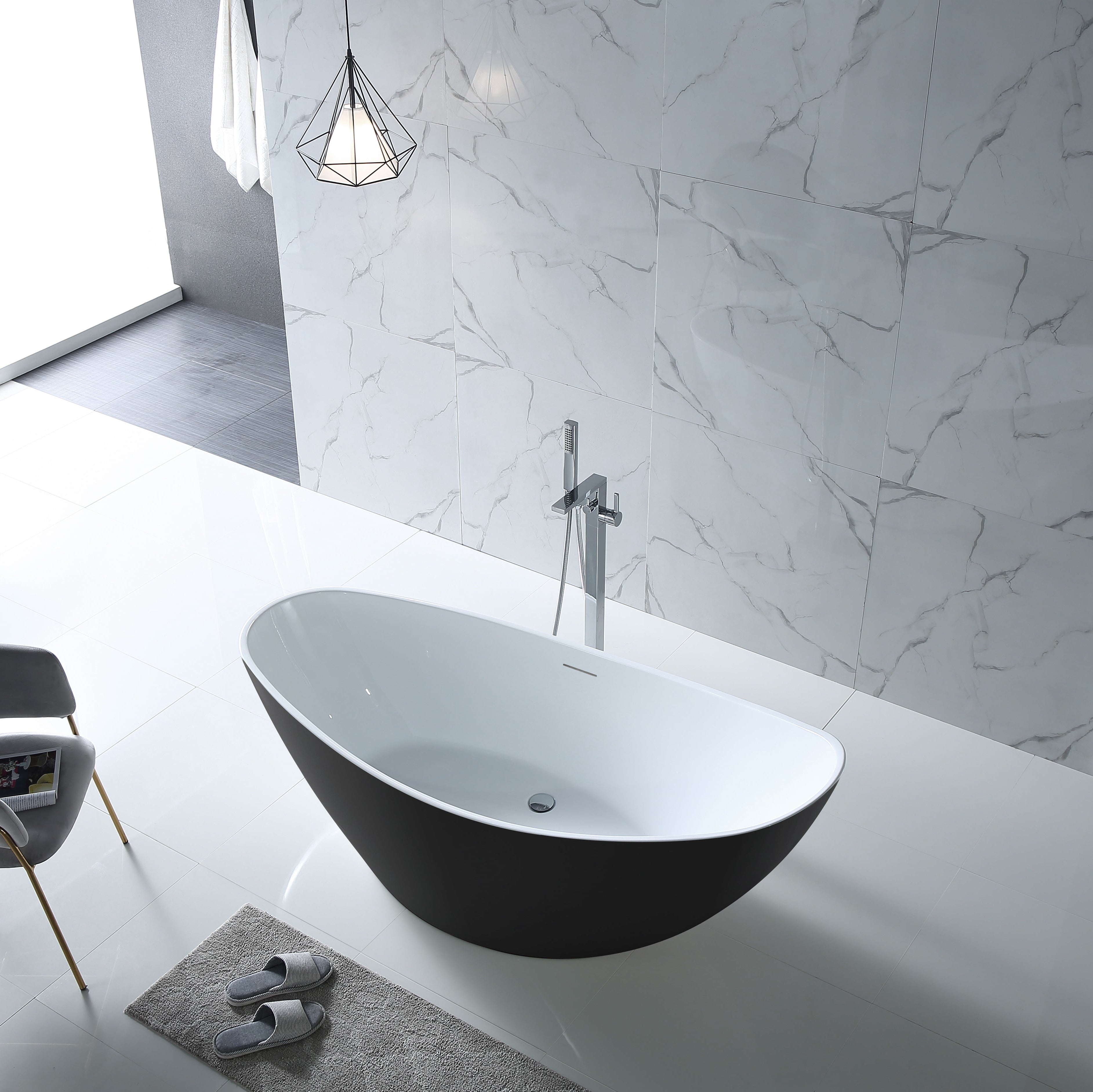 MonBlari Acrylic Freestanding Bathtub XA-118-GW-SideTop