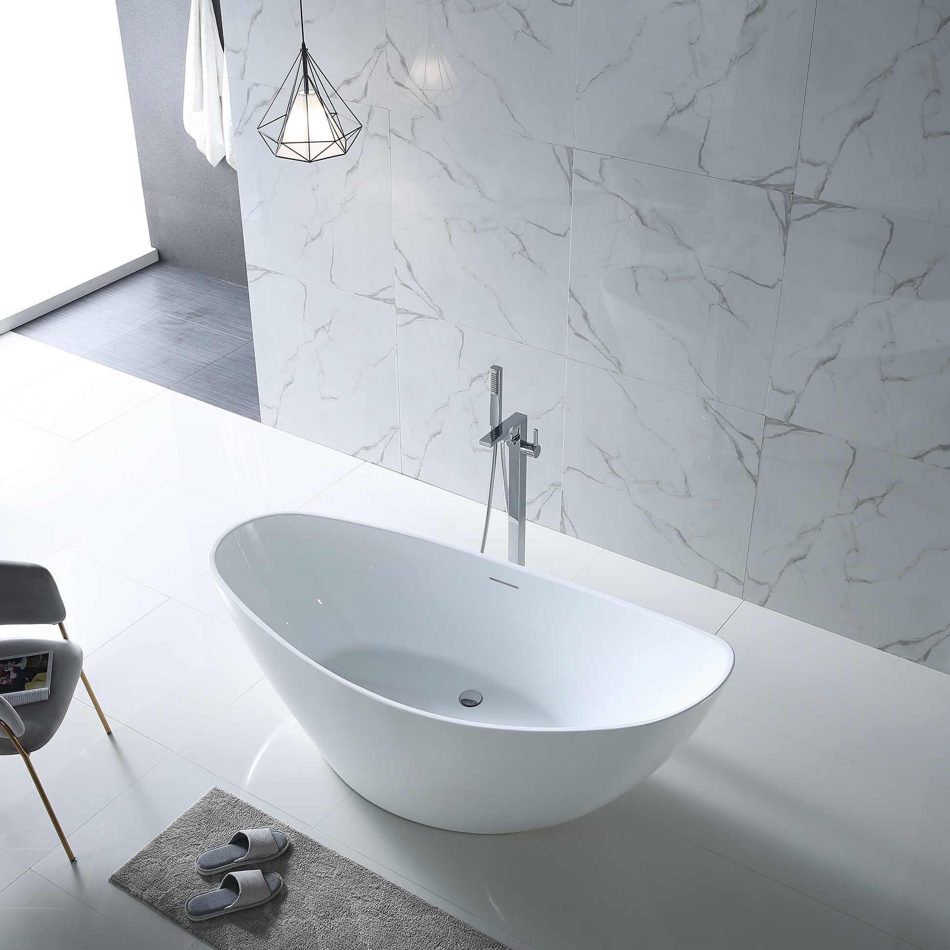 MonBlari Acrylic Freestanding Bathtub XA-118-GW-SideTop