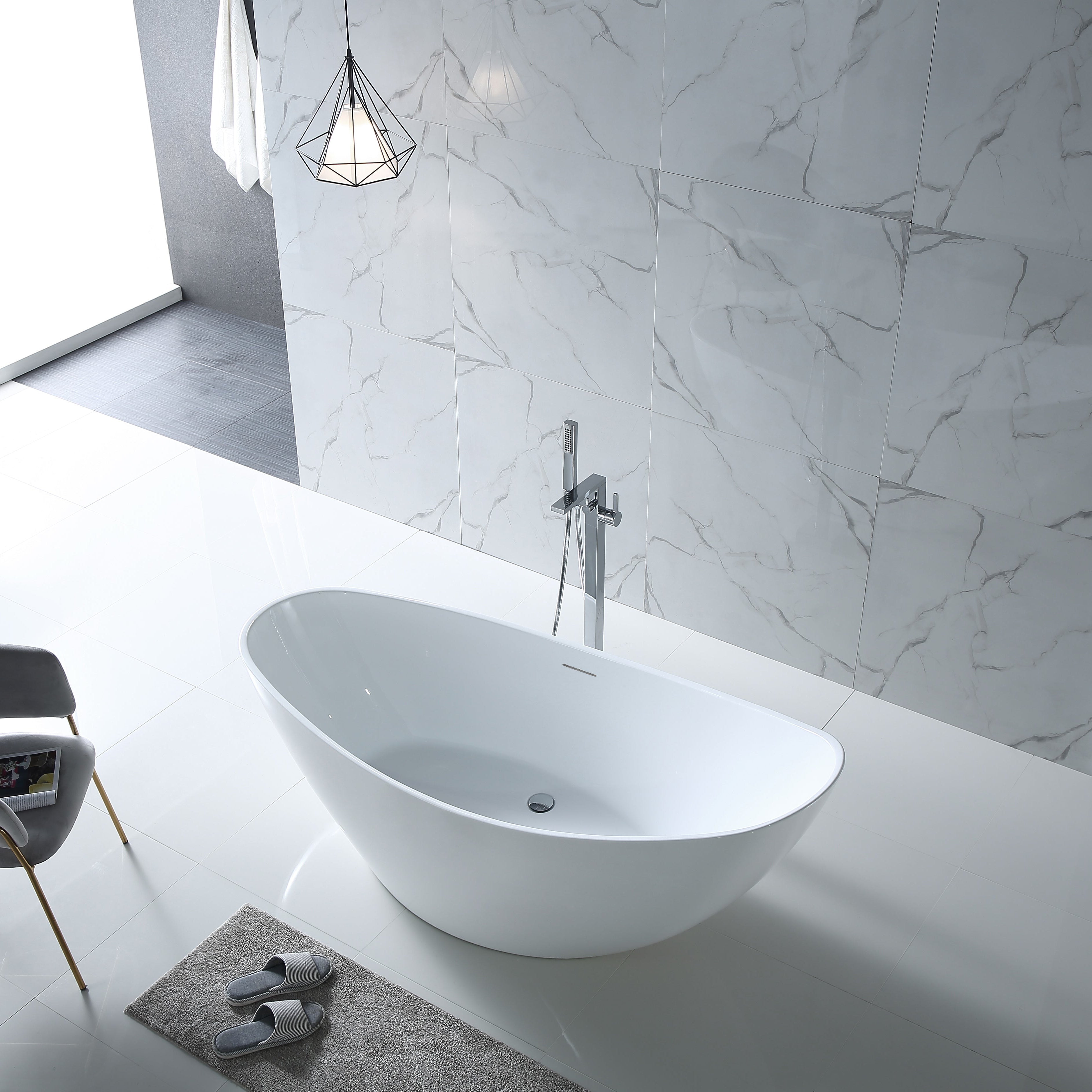 MonBlari Acrylic Freestanding Bathtub XA-118-GW-SideTop