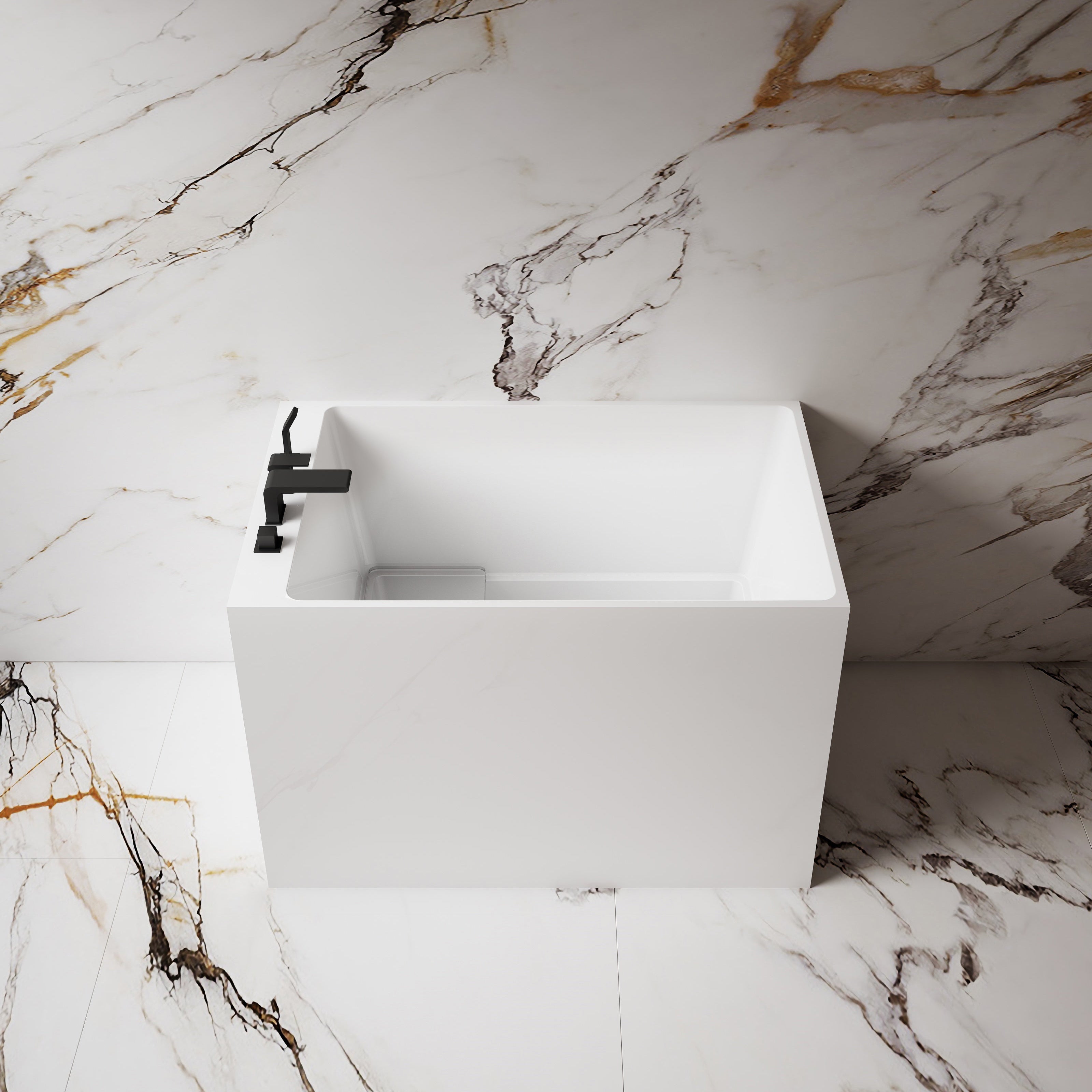 52.8 MonBlari Acrylic Freestanding Bathtub XA-156-FrontTop