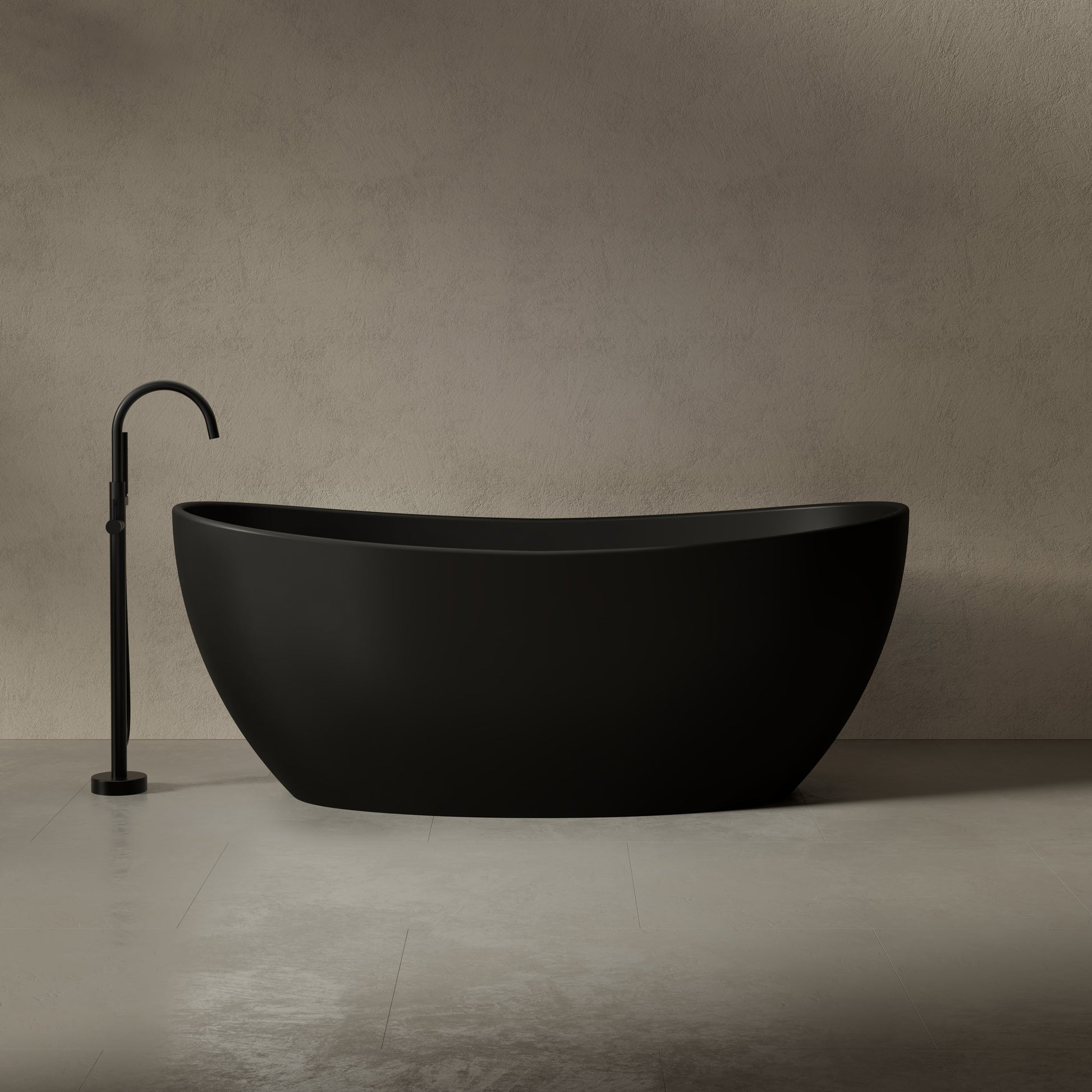 64.2 Inch MonBlari Solid Surface Freestanding Bathtub XA-8801-FrontView