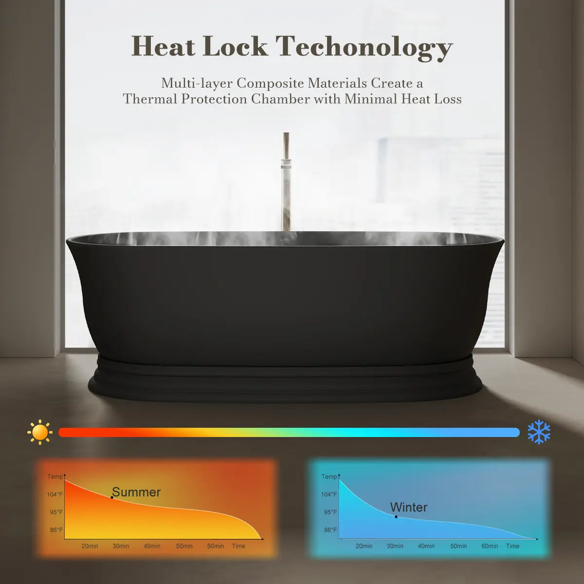 70.87" Artificial Solid Surface Bathtub Modern Bathroom Bathtub