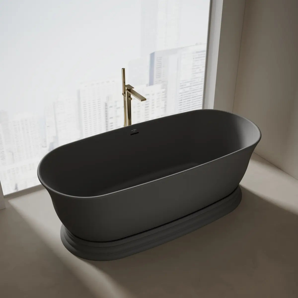 70.87" Artificial Solid Surface Bathtub Modern Bathroom Bathtub