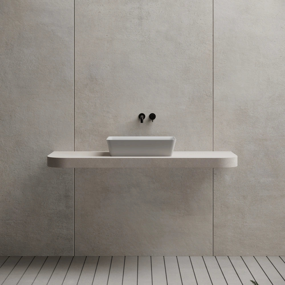19.7-23.6 Inch MonBlari Rectangular Solid Surface Bathroom Sink