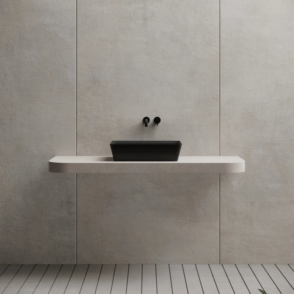 19.7-23.6 Inch MonBlari Rectangular Solid Surface Bathroom Sink