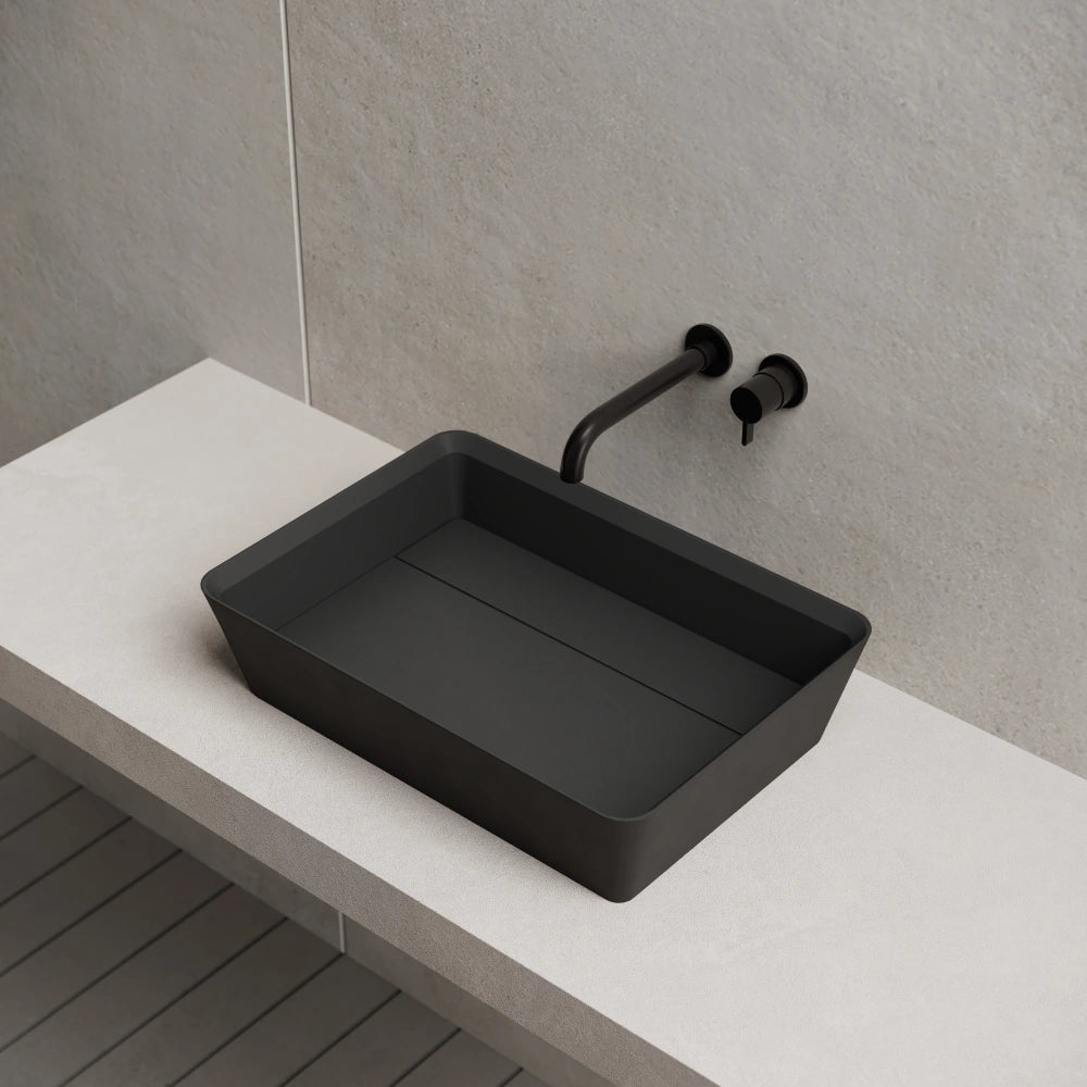 19.7-23.6 Inch MonBlari Rectangular Solid Surface Bathroom Sink