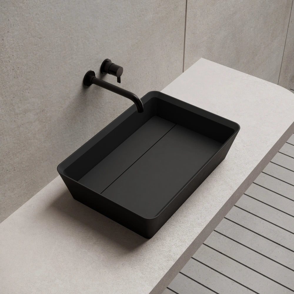 19.7-23.6 Inch MonBlari Rectangular Solid Surface Bathroom Sink