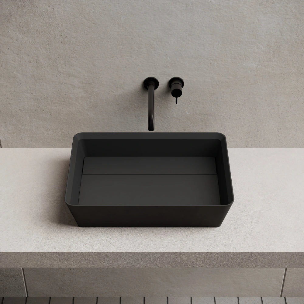 19.7-23.6 Inch MonBlari Rectangular Solid Surface Bathroom Sink
