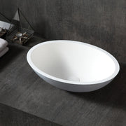 20 Inch MonBlari Oval Solid Surface Vessel Bowl Sink Bathroom Sink