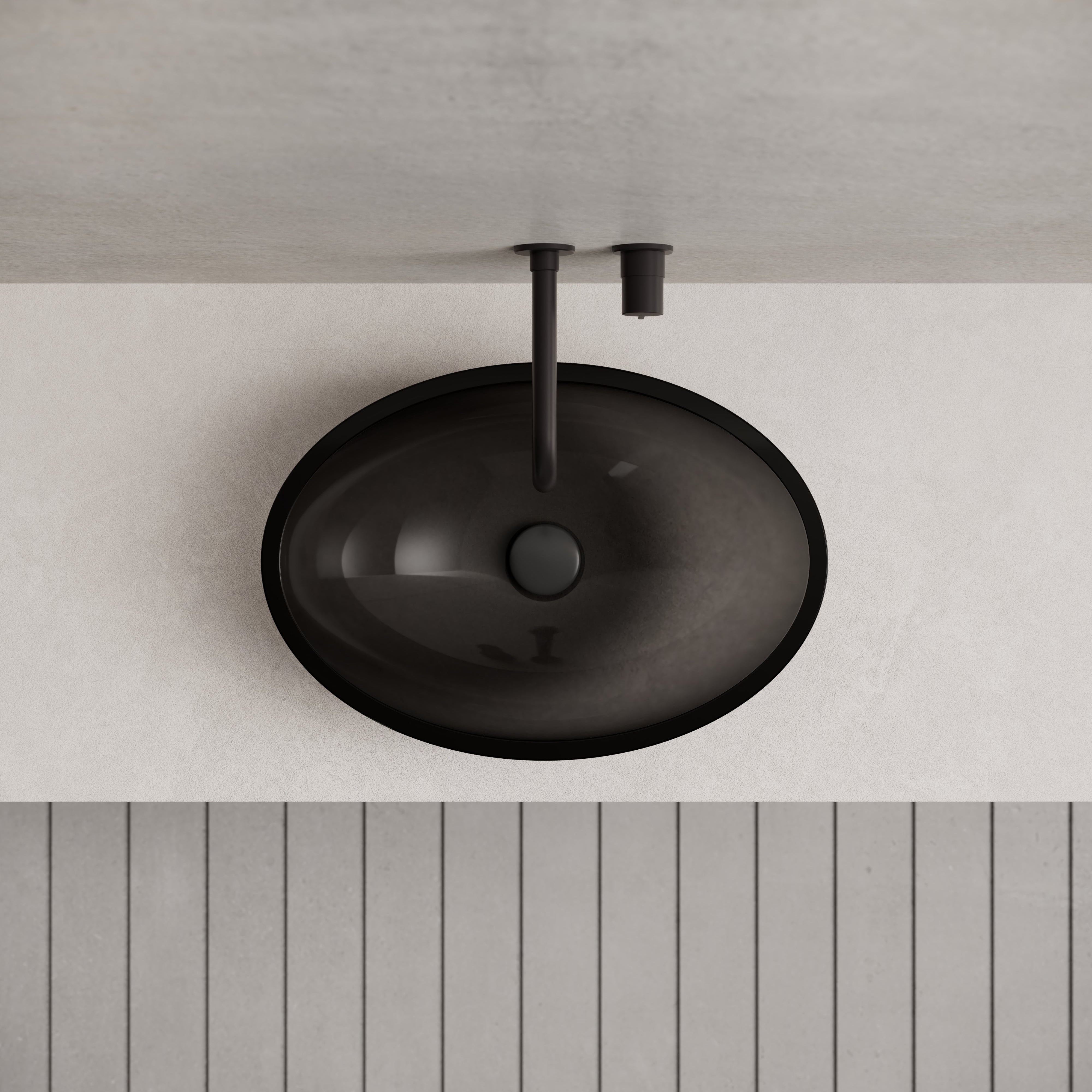 19.7 Inch MonBlari Resin Vessel Bowl Sink Bathroom Sink XA-A62T-TopView