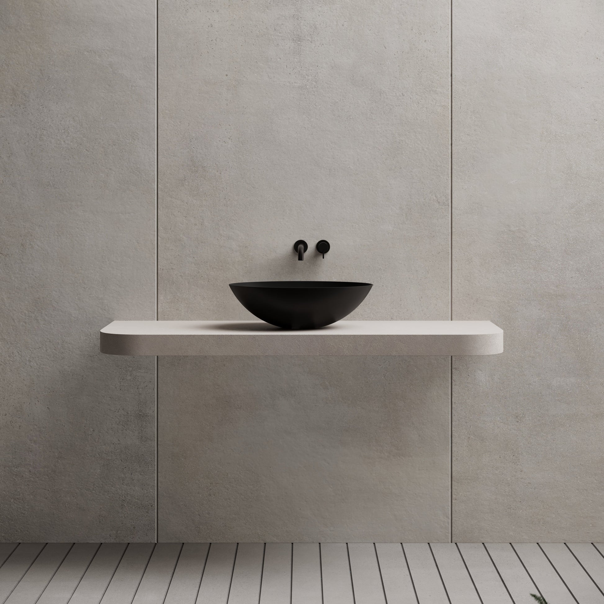 19.7 Inch MonBlari Solid Surface Vessel Bowl Sink Bathroom Sink XA-A72-MW-FrontView