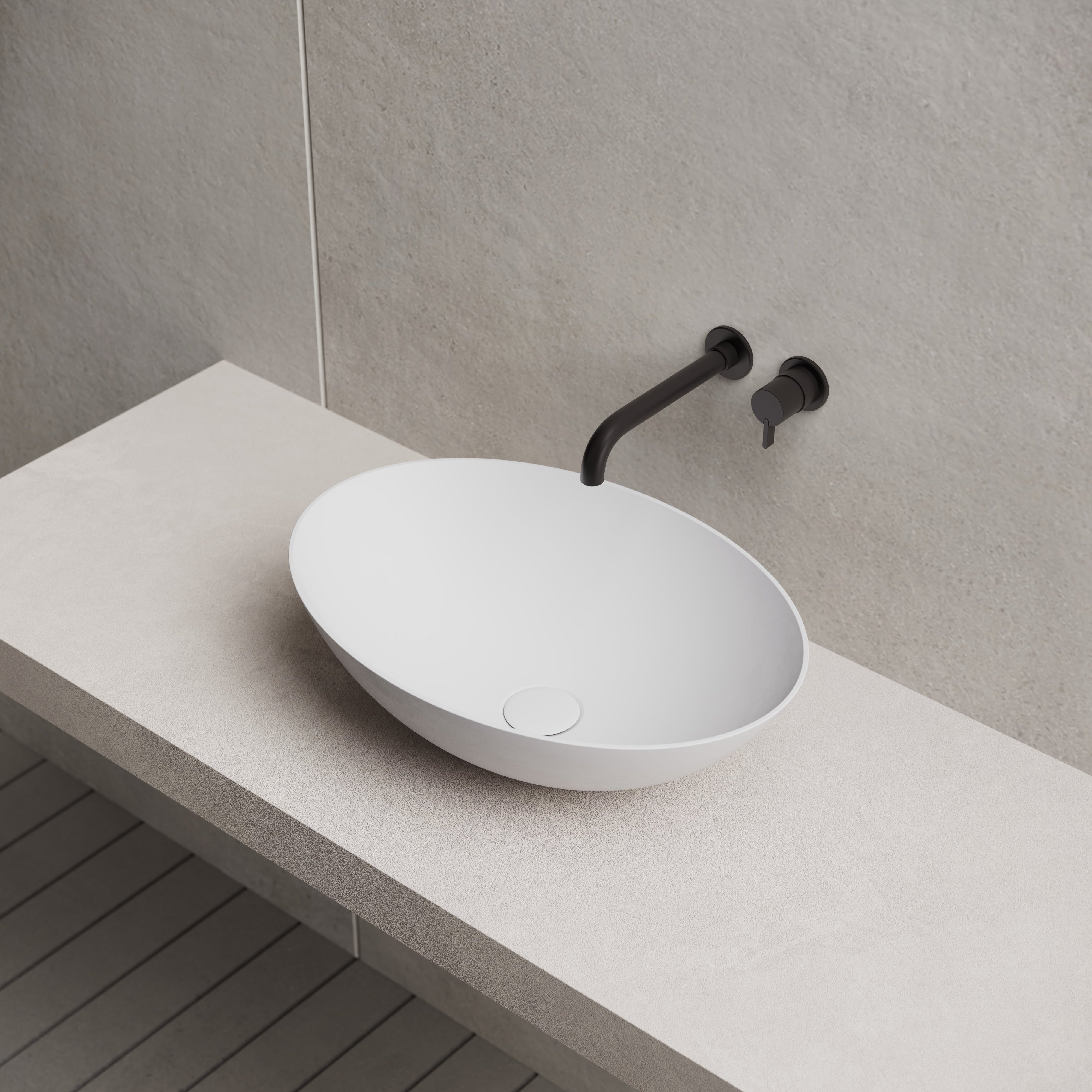 20 Inch MonBlari Solid Surface Vessel Bowl Sink Bathroom Sink XA-A72-RightTop