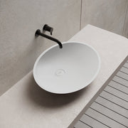 21 Inch MonBlari Oval Bowl Solid Surface Vessel Sink for Bathroom