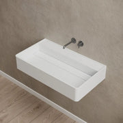 23.6-31.5 Inch MonBlari Solid Surface Wall Mount Sink Bathroom Sink