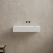 31.5 Inch MonBlari Solid Surface Wall Mount Sink Bathroom Sink TW-G273-FrontView